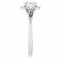 Alternate image for Irish Engagement Ring | Easnadh 14K White Gold 1ct Diamond Celtic Trinity Knot Ring