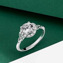 Alternate image for Irish Engagement Ring | Easnadh 14K White Gold 1ct Diamond Celtic Trinity Knot Ring
