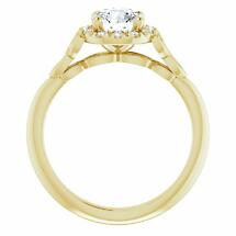 Alternate image for Irish Engagement Ring | Eimhear 14K Yellow Gold 1ct Diamond Celtic Trinity Knot Ring