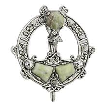 Irish Brooch -  Connemara Marble Tara Brooch Product Image