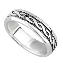 Celtic Ring - Ladies Sterling Silver Wide Celtic Band Product Image