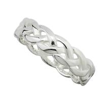 Celtic Ring - Ladies Sterling Silver Celtic Knot Band Product Image