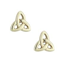 Alternate image for 14k Yellow Gold Trinity Knot Earrings - Small