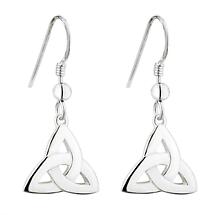 Alternate image for Celtic Earrings - Sterling Silver Trinity Knot Earrings