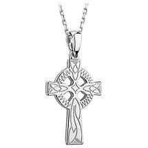 Alternate image for Celtic Pendant - Sterling Silver Celtic Cross Pendant with Chain