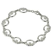 Alternate image for Sterling Silver Claddagh Link Bracelet