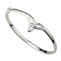 Celtic Bracelet - Sterling Silver Trinity Knot Bangle Product Image