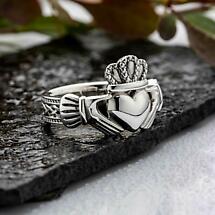 Alternate image for Mens Irish Jewelry | Sterling Silver Celtic Claddagh Ring