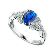 Irish Ring | Sterling Silver Celtic Trinity Knot Birthstone Ring Product Image