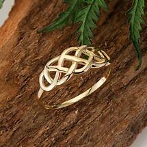 Alternate image for Irish Ring | 10k Gold Woven Celtic Knot Ring