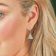 Alternate image for Celtic Earrings - Sterling Silver Celtic Weave Trinity Knot Earrings