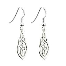 Alternate image for Celtic Earrings - Sterling Silver Celtic Trinity Knot Earrings