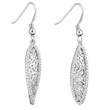 Irish Earrings | Sterling Silver Trinity Knot Twist Crystal Celtic Earrings Product Image