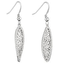 Alternate image for Irish Earrings | Sterling Silver Trinity Knot Twist Crystal Celtic Earrings