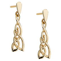 Irish Earrings | 9k Gold Celtic Twist Earrings Product Image