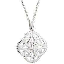 Celtic Pendant - Sterling Silver 4 Trinity Celtic Knot Pendant with Chain Product Image