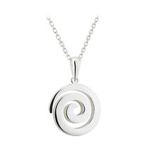 Alternate image for Irish Necklace | Sterling Silver Celtic Spiral Necklace