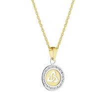 Alternate image for Irish Necklace | 10k Gold Small Circle Trinity Knot Pendant