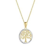 Irish Necklace | 10k Gold Small Circle Celtic Tree of Life Pendant Product Image