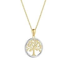 Irish Necklace | 10k Gold Small Circle Celtic Tree of Life Pendant Product Image