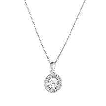 Irish Necklace | Sterling Silver Crystal Kids Claddagh Pendant Product Image