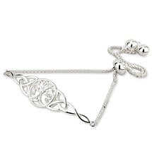Irish Bracelet | Sterling Silver Celtic Tree of Life Trinity Knot Bangle Product Image