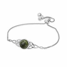 Alternate image for Irish Bracelet | Sterling Silver Connemara Marble Trinity Knot Bracelet