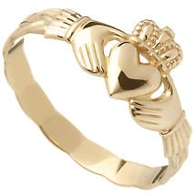 Alternate image for Claddagh Ring - 10k Yellow Gold Maids Irish Celtic Braid Band