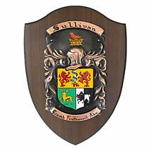 Personalized Single Irish Coat of Arms Knight Shield Plaque Product Image