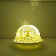 Irish Home | Porcelain Starlight Celtic Tree of Life Dove Votive Product Image