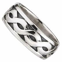 Celtic Ring - Men's Sterling Silver Wide Celtic Band Product Image