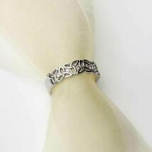 Alternate image for Trinity Knot Ring - Ladies 14k White Gold and Diamond Trinity Knot