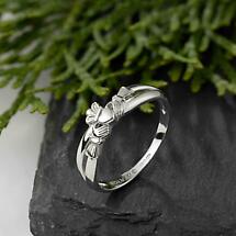 Alternate image for Claddagh Ring - Ladies Sterling Silver Claddagh Kiss
