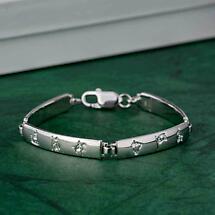 Alternate image for Irish Bracelet - History of Ireland Sterling Silver 4 Link Bracelet