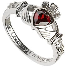 Claddagh Ring - Sterling Silver Birthstone Claddagh Product Image