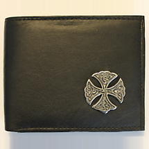 Irish Wallet - St. Patrick's Cross Leather Wallet Product Image