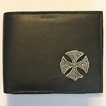Irish Wallet - St. Patrick's Cross Leather Wallet Product Image