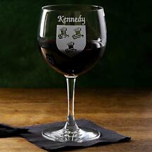 Personalized Coat of Arms Red Wine Glasses - Set of 4 Product Image