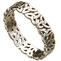 Irish Wedding Ring - Celtic Trinity Love Knot Mens Wedding Band Product Image