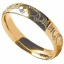 Claddagh Ring - Men's Claddagh Court Wedding Band Product Image