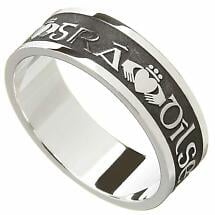 Alternate image for Claddagh Ring - Men's Gra Dilseacht Cairdeas 'Love, Loyalty, Friendship' Irish Wedding Ring