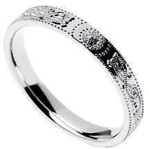 Celtic Ring - Narrow Celtic Warrior Shield Wedding Ring Product Image