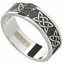 Alternate image for Irish Ring - Men's Lovers Knot Wedding Band