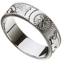 Celtic Ring - Men's Celtic Warrior Shield Wedding Ring Product Image